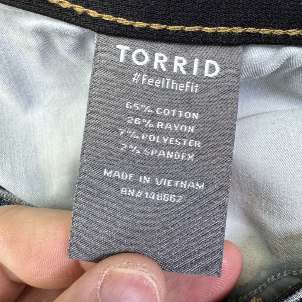 Torrid Jeans Women's 20S Sky High Skinny Premium Stretch Medium Wash Plus Size - Picture 12 of 15